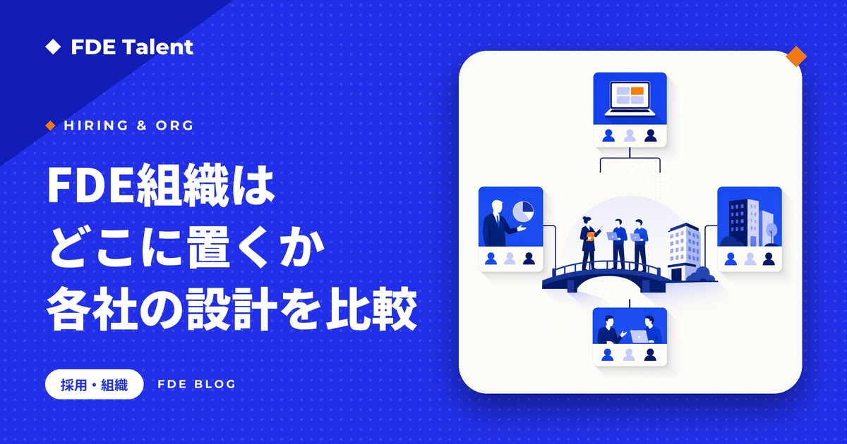 FDE組織の置き場所・チーム構成・評価指標を各社の一次情報で比べる記事のサムネイル